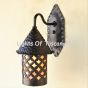 7325-1M Rustic Gothic Style Iron Outdoor Wall Lantern with Natural Mica
