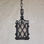 6169-1 Contemporary- Gothic-Spanish style mini pendant. Wrought Iron.