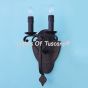 Wrought iron wall sconces hand forged/ Tuscan wall sconce 
