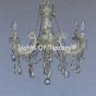 15500-6 Cast Brass Antique Shabby Chic Style Crystal Chandelier