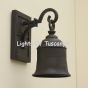 7310-1 Rustic Outdoor Wrought Iron Bell Light