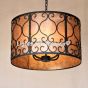 Spanish Revival Pendant Light, Mediterranean Style Pendant Light, Wrought Iron Pendant Light, Spanish Pendant Light, Pendant, Drum Light, Wrought Iron Drum Light, Transitional Style Drum Light, Antique Iron Lighting, Rustic Pendant Light