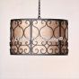 Spanish Revival Pendant Light, Mediterranean Style Pendant Light, Wrought Iron Pendant Light, Spanish Pendant Light, Pendant, Drum Light, Wrought Iron Drum Light, Transitional Style Drum Light, Antique Iron Lighting, Rustic Pendant Light