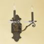  Rustic Tuscan/Mediterranean Style Double Wall Wrought Iron Sconce