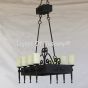 1555-8 Tuscan Wrought Iron Island chandelier