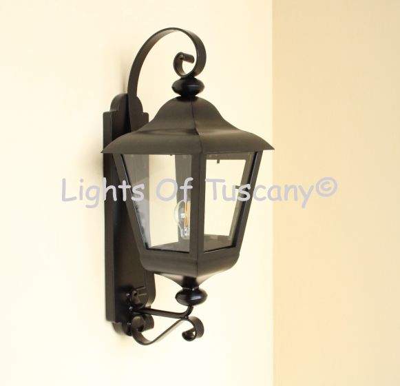 7215-1 Traditional Mediterranean Outdoor Iron Wall Lantern