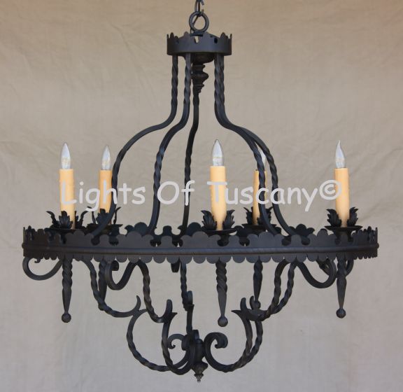 1155-5 - Spanish Revival Chandelier 