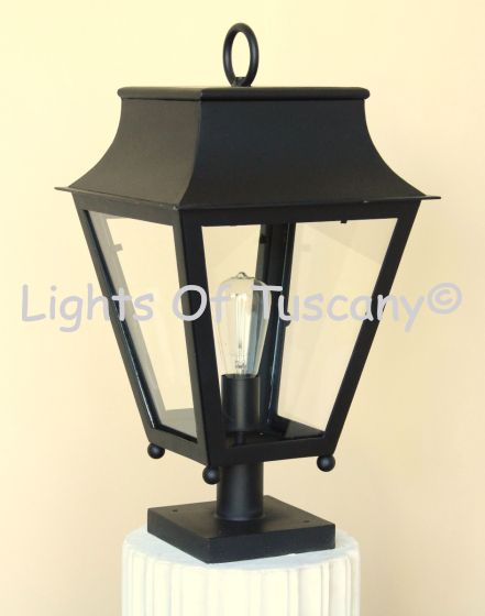 7494-1P Meditteranean Traditional Outdoor Iron Post Light