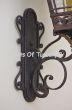 7217-4 Tuscan / Mediterranean Style Outdoor Iron Wall Light with Acanthus Leaves Italian Style Vintage Antique