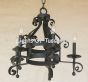 1270-5 Rustic Spanish Style Wrought Iron Chandelier