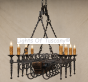 Spanish Revival chandelier, wrought iron chandelier, wood beam chandelier, Spanish chandelier, Spanish Colonial chandelier, rustic wood chandelier, wrought iron wood chandelier, Hacienda chandelier, Mediterranean chandelier, Tuscan chandelier, Old World c