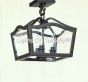 6512-3 Spanish Contemporary Style Wrought Iron Semi Flush Ceiling Light
