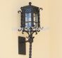 7012-1LG Spanish Santa Barbara Style Long Wrought Iron Torch Lantern Light