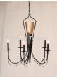 9010-6 Transitional Contemporary Style Wrought Iron Chandelier