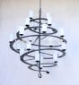 Contemporary Iron Chandelier, Spiral Chandelier, Rustic Spiral Chandelier, Spiral Chandelier, Mediterranean Spiral Chandelier, Large Spiral Chandelier, Iron Chandelier, Spiral Entryway Chandelier