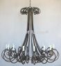 Extra large chandelier, heavy duty iron chandelier, great room chandelier, grand entrance chandelier, scroll design chandelier, Spanish Chandelier, Mediterranean Chandelier, Transitional Chandelier, Modern Chandelier, Candelabra Chandelier, LED chandelier
