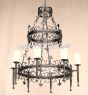 1502-8 Wrought Iron Antique Spanish Style Chandelier