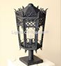 7160-1P Gothic Revival Style Wrought Iron Post Light