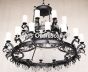 1846-24 Wrought Iron Chandelier