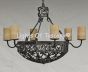 1146-6 Spanish Revival Wrought Iron Chandelier