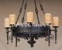 1220-8 Tuscan/Mediterranean Style Iron Chandelier