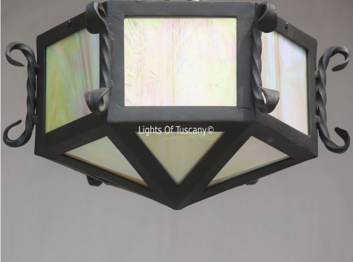 6615-3 Flush Mount Spanish Style Outdoor Light