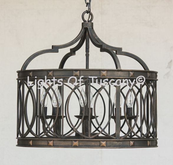 Transitional Wrought Iron Chandelier 2081-6