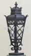 Hand forged wrought iron outdoor/ exterior post lantern