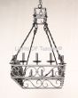 1293-20 Wrought Iron Italian Country Style Island Chandalier 