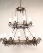 1437-24 Wrought Iron Italian Style Chandalier