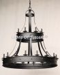 1929-24 Wrought Iron Contemporary Gothic Style Chandelier