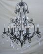 3540-8 Tuscan Chandelier with Crystals