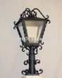 7249-3SCR Tuscan Style Wrought Iron Post Light with Decorative Pole