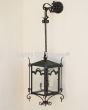 Gothic light, gothic revival lighting, wrought iron light, victorian light, church light, iron wall hanging lantern, LED, 