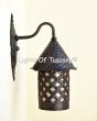 7325-1M Rustic Gothic Style Iron Outdoor Wall Lantern with Natural Mica