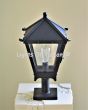 7411-1P  Tuscan Mediterranean Style Iron Post Light Lantern