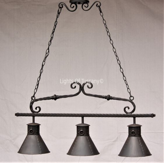Italian Rustic Country Hanging Light Pool Table Kitchen Nook 
