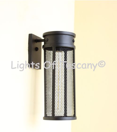 7926-1 Contemporary Dark Sky Outdoor Iron Wall Pocket Light