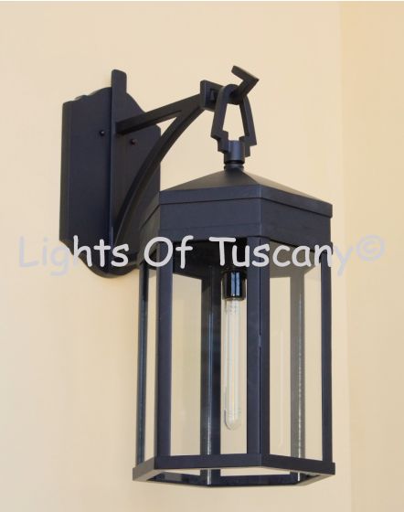 8137-1 Contemporary Outdoor Iron Wall Lantern
