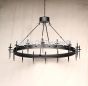 1079-16 Wrought Iron Contemporary Style Chandelier