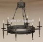 1081-6 Contemporary Spanish Style Wrought Iron Chandelier R:$999