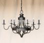 1095-6 Transitional Mediterranean Style Wrought Iron Chandelier