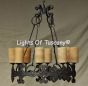 Tuscan-Gothic-Medieval-Castel Chandelier-Hand Forged-Wrought Iron