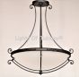 2442-5 Mediterranean Transitional Style Wrought Iron Bowl Pendant Light