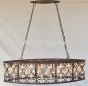 8036-8 Contemporary Wrought Iron Crystal Chandelier