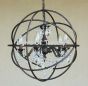 8030-5 Contemporary Orb Iron Crystal Chandelier