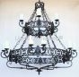 Spanish Style Chandelier, Heavy Wrought Iron Chandelier, Large Chandelier, 2 Tier Chandelier, 2 Level Chandelier, Spanish Revival Chandelier, Mediterranean Style Chandelier, Candelabra Chandelier, Extra Large Chandelier, Great Room Chandelier, Tuscan Chan