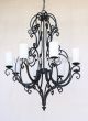 Country Italian Style Chandelier, Wrought Iron Chandelier, Tuscan Chandelier, Spanish Chandelier, Entryway Chandelier,  Dining Room Chandelier, LED chandelier, Scroll Chandelier, Transitional Chandelier