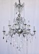 3705-12 European Cast Brass Crystal Chandelier