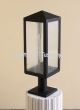 6958-1P Contemporary Outdoor Iron Post Light
